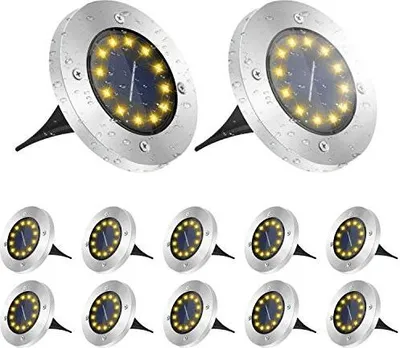Produktbild von GREPRO Garten Solarleuchten für Außen 12 Stück, LEDS Solar Bodenleuchten Aussen, IP65 Wasserdicht Rasen/Auffahrt/Gehweg/Patio/Garden Solarleuchte