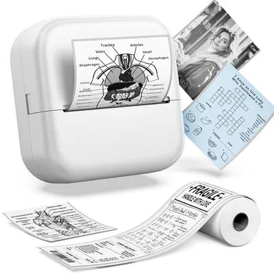 Produktbild von Phomemo Aufkleberdrucker - Mini Thermodrucker, M02X Kabellos Bluetooth Thermischer Mobiler Drucker,  für Lern, Notiz, Foto und Heimwerker Enthusiasten