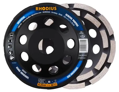 Produktbild von Rhodius Schleifscheibe DS 40 125x22,23mm Stein Alphaline - 303222