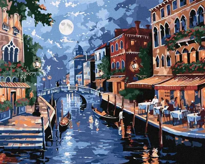 Produktbild von Malen nach Zahlen – Romantik in Italien, 40 x 50 cm – Ideyka