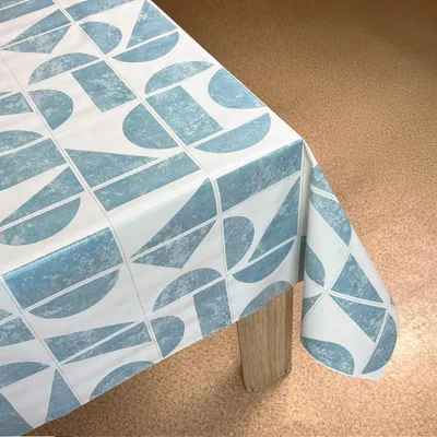Produktbild von Wachstuchtischdecke 140x100 cm - Blaues Puzzle - Wachstischdecke mit wasserabweisender und lebensmittelecht PVC-Beschichtung - Outdoor-Tischdecken für Garten, Küche - Tischdecke wetterfest