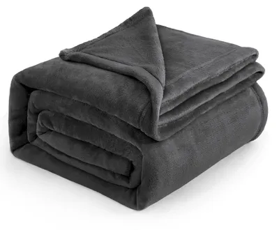 Produktbild von BEDSURE Kuscheldecke Flauschig Decke Fleecedecke - 220x240cm, Dunkelgrau