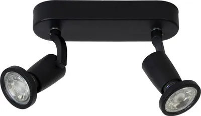 Produktbild von Spot Strahler Metall GU10 verstellbar Schwarz 2-flammig länglich 2700 K warmweißes Licht 700 lm Modern