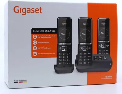 Produktbild von Gigaset Comfort 550A Trio, Schwarz/Chrom