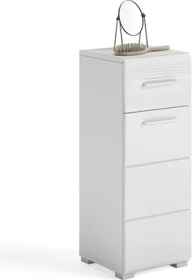 Produktbild von Holzbadezimmerschrank weiß 30cm x 79cm Bodenständig
