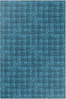 Produktbild von Gewebemuster aus unregelmäßigen Stofffäden – Vinylteppich – 140x210 cm – Indoor Teppich – Flur – Pflegeleicht – Modern
