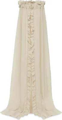 Produktbild von Jollein Betthimmel Vintage Ruffle Nougat - Höhe 155 cm - Baldachin Kinderzimmer Babybett - Beige