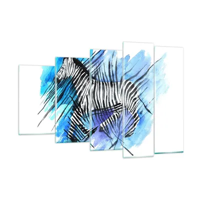 Produktbild von Bilder auf glas - Zebra Streifen Tierwelt Pelz - 150x100cm - Glasbilder - Wandbilder - Kunstdruck - zum Aufhängen bereit - Wanddekoration aus Glas - Glas Bilder - Wandbild auf Glas - GEG150x100-2986