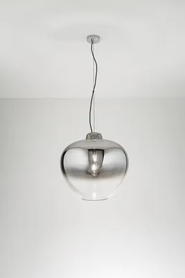 Produktbild von Pendelleuchte 10S46667 SP aus Glas, Rauch verspiegelt, Chrom poliert, E27, modernes Design – Perenz