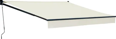 Image de Store banne SAULE 3,5 × 3m - Toile beige et structure grise