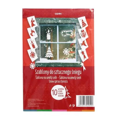 Obrázek produktu pro Šablona na umělý sníh 10 kusů Vánoční dekorace Vánoce