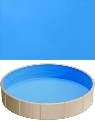 Produktbild von SucceBuy Poolinnenfolie 3,5 m, Ersatzfolie aus PVC für 90 cm Wandhöhe, Innenhülle mit 0,6 mm Stärke, Überlappende Schwimmbadfolie, Austauschfolie für oberirdische Pools, Blau