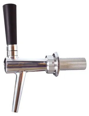 Image de Robinet tireuse a biere - en acier au nickel-chrome, modèle - C-TAP, DN 7mm, poli, longueur de fil: 55 mm