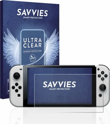 Produktbild von 6x Für Nintendo Switch OLED-Modell Schutzfolie Savvies Displayschutz Display Schutz Folie Klar Transparent