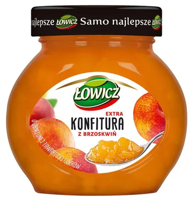 Immagine prodotto di Łowicz Konfitura extra z brzoskwiń o obniżonej zawartości cukrów 240 g
