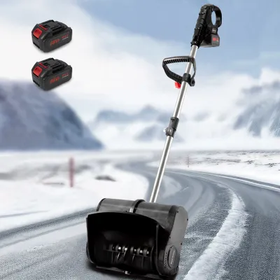 Produktbild von Abnehmbare multifunktionale Schneefräse, 20-V-Akku-Schneefräse, elektrische Schneefräse, Zusatzhandgriff, Schneeräumausrüstung, zwei Batterien