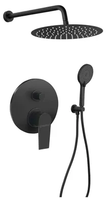 Obrázek produktu pro Sapho KAI podomítkový sprchový set s pákovou baterií, 2 výstupy, černá - KA42/15-03