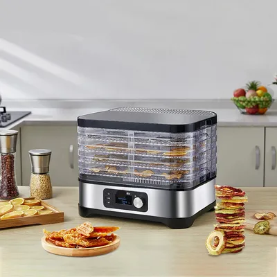 Immagine prodotto di Essiccatore di alimenti - Forno essiccatore - Deidratatore - 5 ripiani - Griglie essiccazione - Timer digitale - e controllo della temperatura