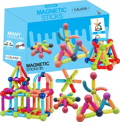 Produktbild von Magnetische Bausteine Set 120 Teile Galaxia für Kinder ab 3 Jahren