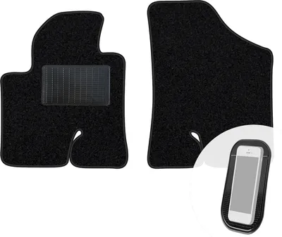 Produktbild von moto-MOLTICO Vorne Fußmatten Auto Velours Autoteppiche Schwarz Automatten Set 2-teilig passend für Hyundai ix55 2009-2012