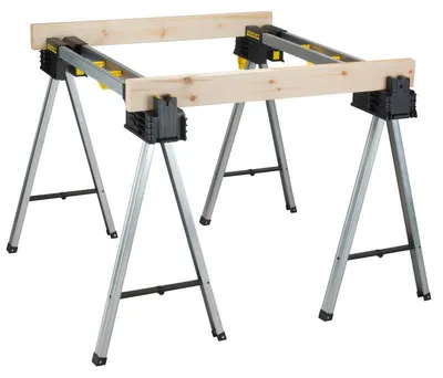 Image de Ensemble de deux supports de travail métalliques pour travaux divers et charges lourdes