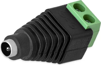 Produktbild von 1x DC Buchse Hohlbuchse 2,5 x 5,5mm > Terminal Block 2-Pin Adapter Schraubbar Verbinder