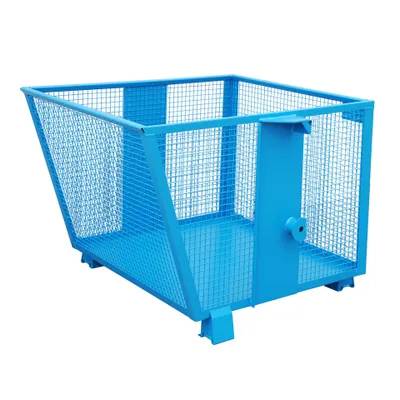 Produktbild von BAUER Gitterbehälter für Kipptraverse - 900 l Volumen - Tragkraft 500 kg - lichtblau