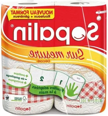 Obrázek produktu pro Kuchyňské utěrky – papírové role – pro úklid kuchyně – dekorativní design – 2 role – bílé