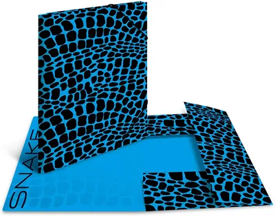 Produktbild von HERMA 19688, Präsentationsmappe, A4, Karton, Schwarz, Blau, Porträt, Gummiband