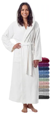 Obrázok produktu pre Dámský župan jazzylab s kapucňou, bavlna, veľkosť S-M, dĺžka: dlhý, farba: biely