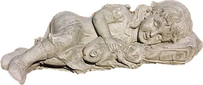 Produktbild von Mädchen Susie liegend aus Steinguss perfekt für den Garten die Terrasse oder den Vorgarten ist Frostfest Witterungsbeständig und Neu 14cm H, SU-2113