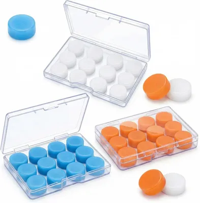 Produktbild von Silikon Ohrstöpsel 36 Stück, Lärmschutz 32dB, zum Schlafen, mit Aufbewahrungsbox