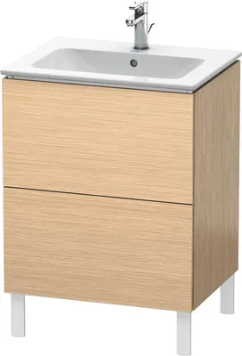 Image de Meuble sous-lavabo L-CUBE Duravit 620 x 481 x 704 mm chêne brossé