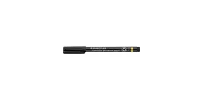 Zdjęcie produktu dla Staedtler Lumocolor Permanent Special, 1 szt., Czarny, Cienka /Kulowa końcówka, Czarny, 0,6 mm, Drobny