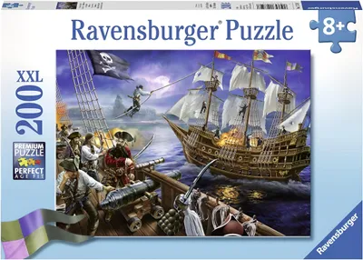 Image de Puzzle Ravensburger - Pirates, 200 pièces XXL