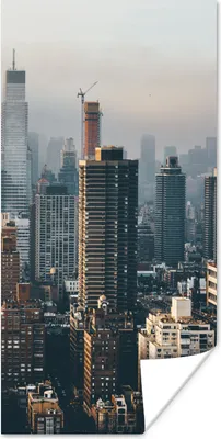 Produktbild von MuchoWow® Poster New York - Skyline - Amerika 60x120 cm - Wandschmuck