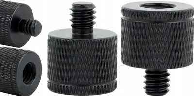 Obrázek produktu pro Redukce adaptéru 1/4" na stativ M8 černá pro stativ lampy 20 mm