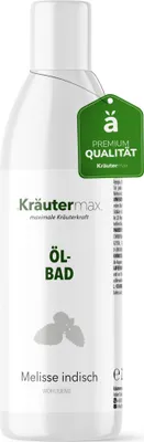 Produktbild von Badezusatz Melisse indisch 250 ml mit 100 % naturreinem Melissenöl, ohne Parabene, für Entspannungsbad