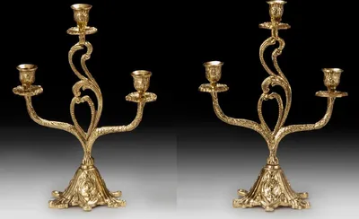 Produktbild von Casa Padrino Luxus Barock Kerzenhalter Set Gold 26 x H. 36 cm - Handgefertigte Barockstil Bronze Kerzenständer - Barock Deko Accessoires - Barock Interior - Barock Möbel - Edel & Prunkvoll