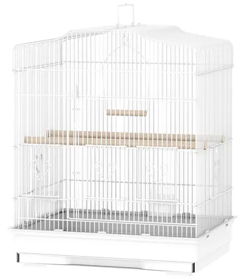 Produktbild von PawHut Vogelvoliere Vogelkäfig Stahlvoliere mit Ständer Vogelhaus Weiß