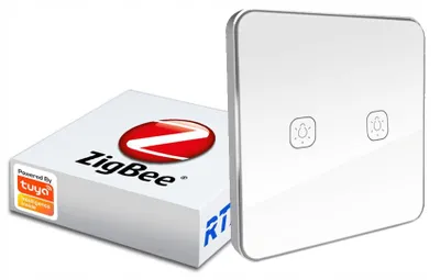 Obrázek produktu pro Dotykové dálkové ovládání 2-kanálové ZigBee Tuya