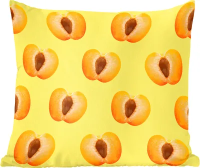 Produktbild von MuchoWow® Zierkissen Sofakissen Wohnzimmer Dekokissen 45x45 cm Pfirsich - Pastell - Muster - Schlafpolster - Polster für das Sofa