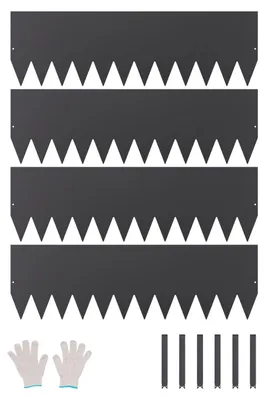 Produktbild von VEVOR Stahl Landschaftsbegrenzung, 6 Pakete 40 x 8 Zoll rostbeständige Metall-Landschaftsbegrenzung, biegsame Gartenbegrenzung, strapazierfähige Rasenbegrenzung, einfach zu installieren, Blumenbeet Gartenweg-Trenner Schwarz, 4 Stück-40x12 Zoll