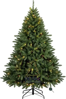 A decorated artificial Christmas tree with lights on a white background.