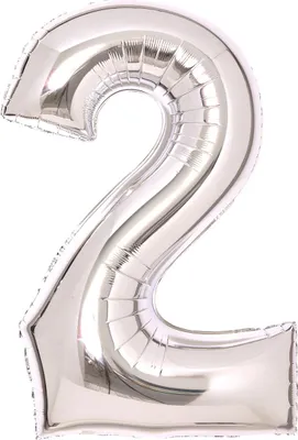 Zdjęcie produktu dla AMSCAN 9913227 Balon foliowy XL numer 2 - 63 cm, srebrny
