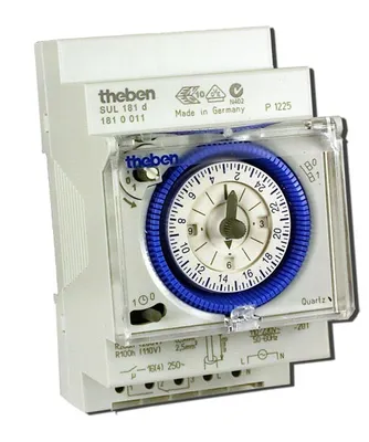 Produktbild von Theben SUL 181 d, Täglicher Timer, Blau, Grau, Analog, Thermoplast, 1 Kanäle, 15 min
