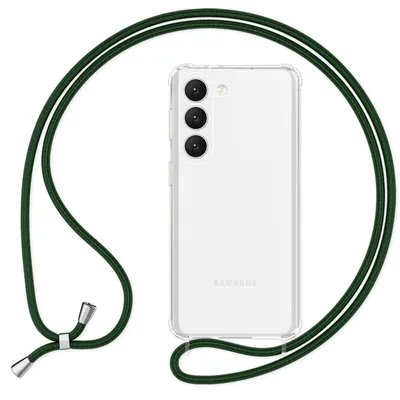 Produktbild von Klare Hülle mit Kette zum Umhängen für Samsung Galaxy S23 Plus Dunkel-Grün