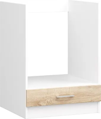 Produktbild von Herdumbauschrank Ofenschrank LIMA S60 Weiß, Sonoma Eiche B60xH82xT55 cm