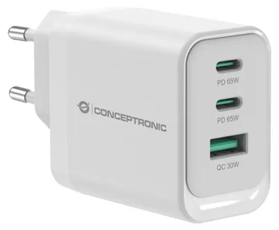 Produktbild von Conceptronic ALTHEA21W65 3-Port 65W GaN USB PD Charger