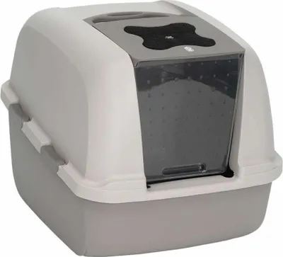 Produktbild von Katzentoilette Catit 46 x 55 x 45 cm mit Deckel Jumbo Grau Kunststoff